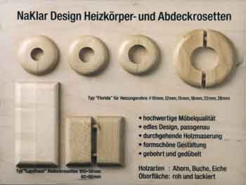 Muster Design Heizkörper- und Abdeckrosetten hellbeige