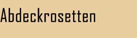Abdeckrosetten